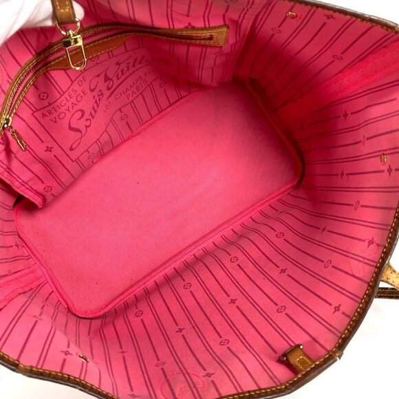 LOUIS VUITTON M48613 Monogram Rose Neverfull MM Shoulder Bag Tote Bag pink/Brown - Picture 13 of 13